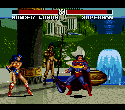 Justice League Task Force (USA) In game screenshot